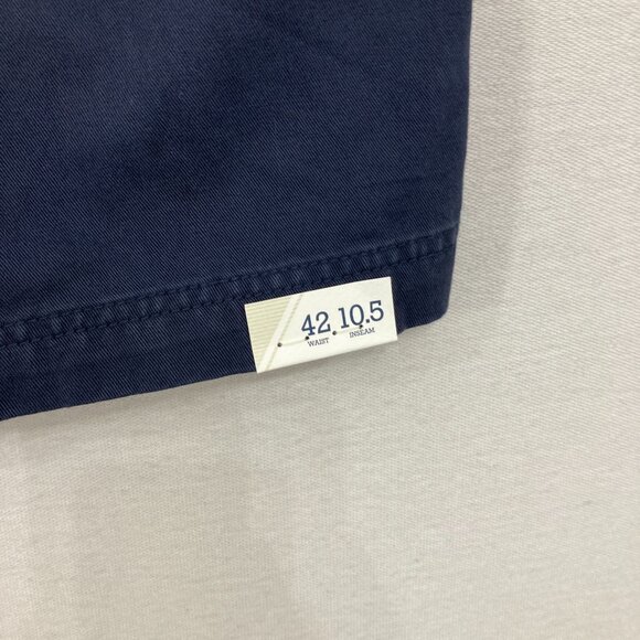 New IZOD Navy size 42 Flat Front Saltwater Twill Shorts Summer Outdoor Golf - Picture 11 of 12